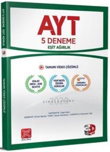 Çözüm Yayınları AYT Eşit Ağırlık 5 li Paket Deneme 3D Çözüm