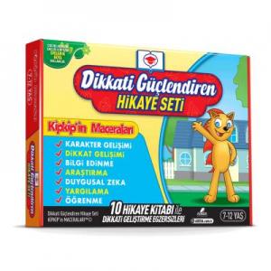 Dikkati Güçlendiren Hikaye Seti;Kip Kip'in Maceraları Kutulu Set (10 Kitap Takım)