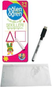 40 Silinebilir Sayfada Şekilleri Çizmeyi Öğreniyorum; Eğlen Öğren Serisi, 3 - 4 Yaş