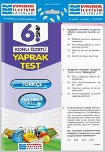 Evrensel 6. Sınıf Türkçe Konu Özetli Yaprak Test YENİ