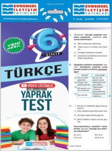 Evrensel 6.Sınıf Türkçe Yeni Nesil Yap. Test