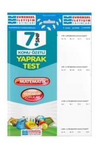 Evrensel 7. Sınıf Matematik Konu Özetli Yaprak Test YENİ