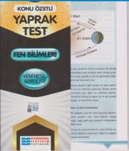 Evrensel 8. Sınıf Fen Bilimleri Konu Özetli Yaprak Test 2020-YENİ