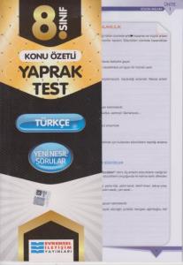 Evrensel 8. Sınıf Türkçe Konu Özetli Yaprak Test 2020-YENİ
