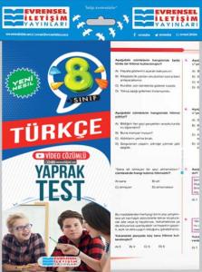 Evrensel 8.Sınıf Türkçe Yeni Nesil Yap. Test