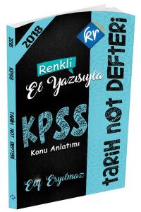 2018 KPSS Tarih Konu Anlatımlı Not Defteri
