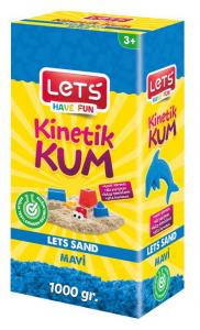 Lets Kinetik Kum 1000 gr. Mavi Karton Kutu