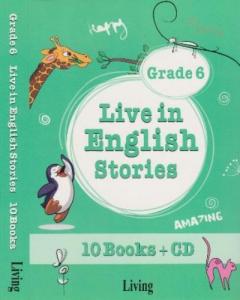 Live in English Stories Grade 6 - 10 Books-CD