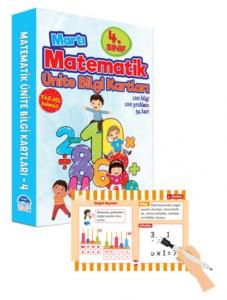 4. Sınıf Matematik Ünite Bilgi Kartları - Yaz Sil Kalemli