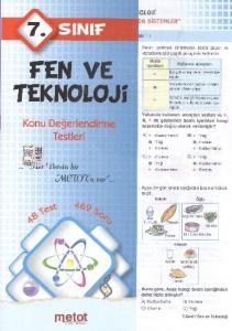 7. Sınıf Fen ve Teknoloji Konu Değerlendirme Testleri