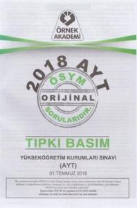 Ösym 2018 Aytsoru Kitapçığı Tıpkı Basım