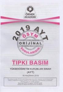 Ösym 2019 Aytsoru Kitapçığı Tıpkı Basım