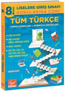 Özgül Yayınları 8. Sınıf LGS Konularına Göre Tüm Türkçe Çıkmış Sorular ve Ayrıntılı Çözümleri Özgül