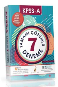 KPSS A Grubu Tamamı Çözümlü 7 Deneme 2017