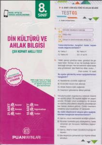 Puan 8. Sınıf Din Kültürü ve Ahlak Bilgisi Çek Kopar Akıllı Test-YENİ