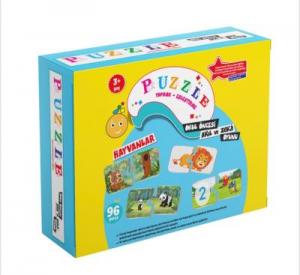 Puzzle Hayvanlar Okul Öncesi Akıl ve Zeka Oyunu 3 Yaş