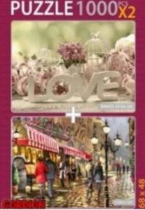 Romantic Vintage Love-Evenıng Cafe 1000 X 2 Puzzle
