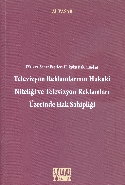 Televizyon Reklamlarının Hukuki Niteliği ve Televizyon Reklamları Üzerinde Hak Sahipliği
