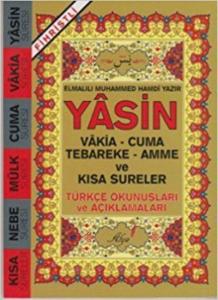 Yasin Vakia-Cuma-Tebareke-Amme-Ve Kısa Sureler ( Fihristli-Cep Boy)