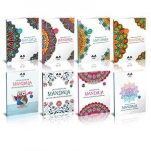 Yetişkinler İçin Mandala Boyama Seti 4 -8 Kitap