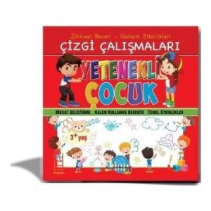 Zihinsel Beceri - Gelişim Etkinlikleri Çizgi Çalışmaları Yetenekli Çocuk 3+
