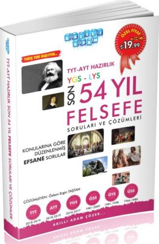 Akıllı Adam TYT-AYT Hazırlık Son 54 Yıl Felsefe Çıkmış Soruları ve Çöz