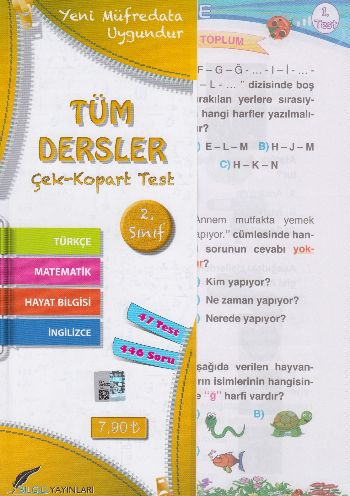 Bilgili 2. Sınıf Tüm Dersler Yaprak Test Bilgili Yayınları Komisyon