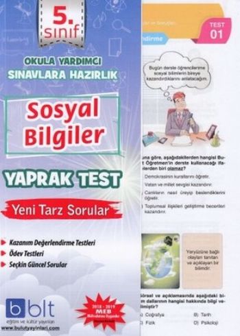 5. Sınıf sosyal Bilgiler Yaprak Test Okula Yardımcı ve Sınavlara Hazırlık