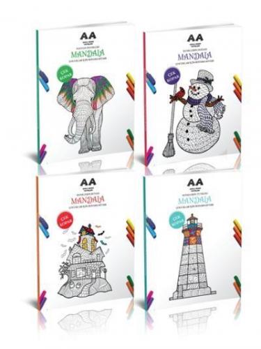 Çocuklar İçin Mandala Boyama Seti 3-4 Kitap Akıllı Adam Yayınları Komi