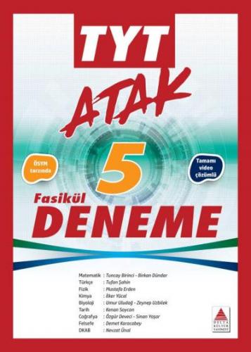 Delta Kültür Yayınları TYT Atak 5 Deneme Sınavı Delta Kültür