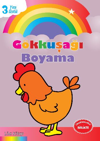 Gökkuşağı Boyama Lila Kitap-3 Yaş Üstü