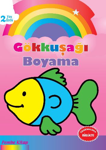 Gökkuşağı Boyama Pembe Kitap-2 Yaş Üstü Kolektif