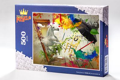 Kolaj Serisi - Çerçevedeki At 500 Parça Puzzle