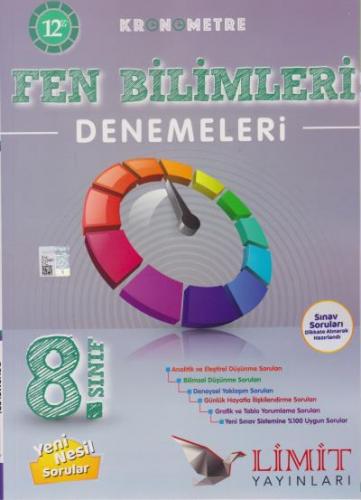 Limit Yayınları 8. Sınıf LGS Fen Bilimleri Kronometre Denemeleri Limit