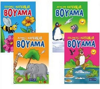 Hayvanlar Boyama (4 Kitap Takım) Kolektif