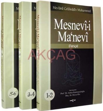 Mesnevi-i Manevi (3 Kitap-6 Cilt-Ciltsiz) Farsça Mevlana