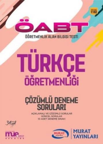 Murat KPSS ÖABT Türkçe Öğretmenliği Çözümlü Deneme Soruları 1182 Murat