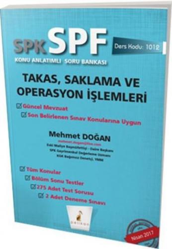 SPK-SPF Takas Saklama ve Operasyon İşlemleri Konu Anlatımlı Soru Banka