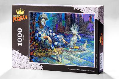 Portre Serisi - Palyaço ve Papağan 1000 Parça Puzzle