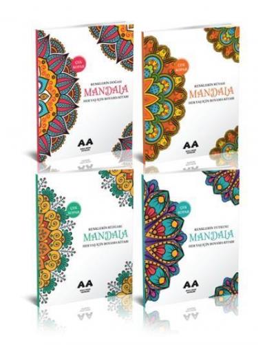 Yetişkinler İçin Mandala Boyama Seti 1-4 Kitap Akıllı Adam Yayınları K