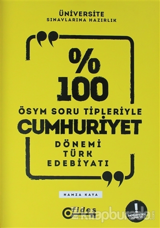 %100 Cumhuriyet Dönemi Türk Edebiyatı Hamza Kaya