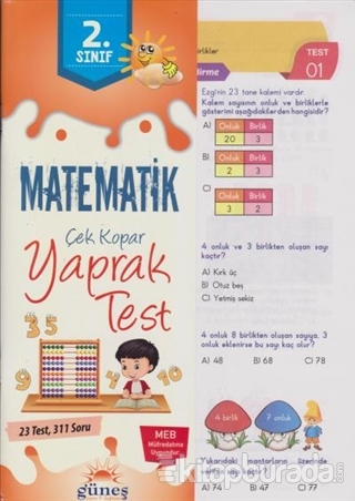 2. Sınıf Matematik Çek Kopar Yaprak Test