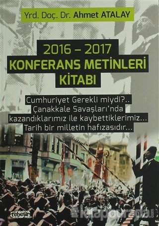 2016 - 2017 Konferans Metinleri Kitabı Ahmet Atalay