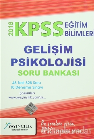 2016 KPSS Eğitim Bilimleri Gelişim Psikolojisi Soru Bankası