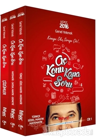 2016 KPSS Genel Kültür Aç Konu Kapa Soru (3 Kitap Takım) Kolektif