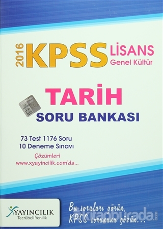 2016 KPSS Genel Kültür Lisans Tarih Soru Bankası