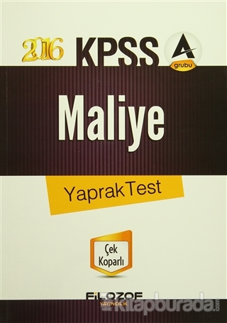 2016 KPSS Maliye Yaprak Test Kolektif