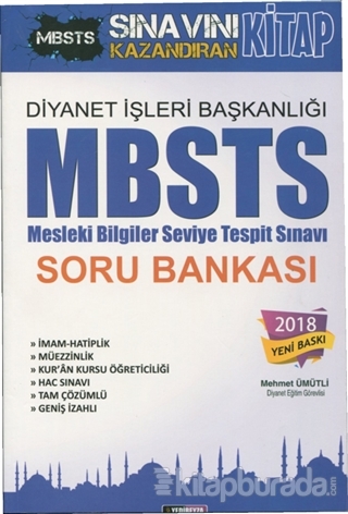 2018 Diyanet İşleri Başkanlığı MBSTS (Mesleki Bilgiler Seviye Tespit Sınavı) Soru Bankası