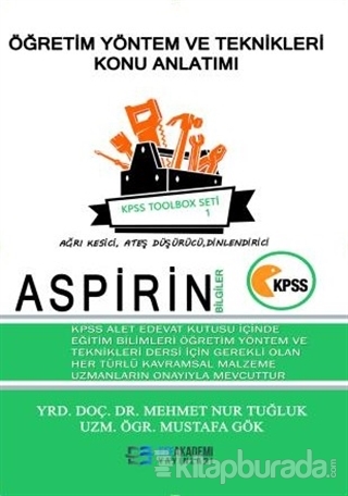 2018 KPSS Aspirin Bilgiler Öğretim Yöntem ve Teknikleri Konu Anlatımı 