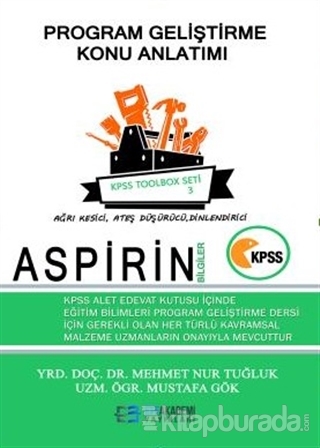 2018 KPSS Aspirin Bilgiler Program Geliştirme Konu Anlatımı - Toolbox 